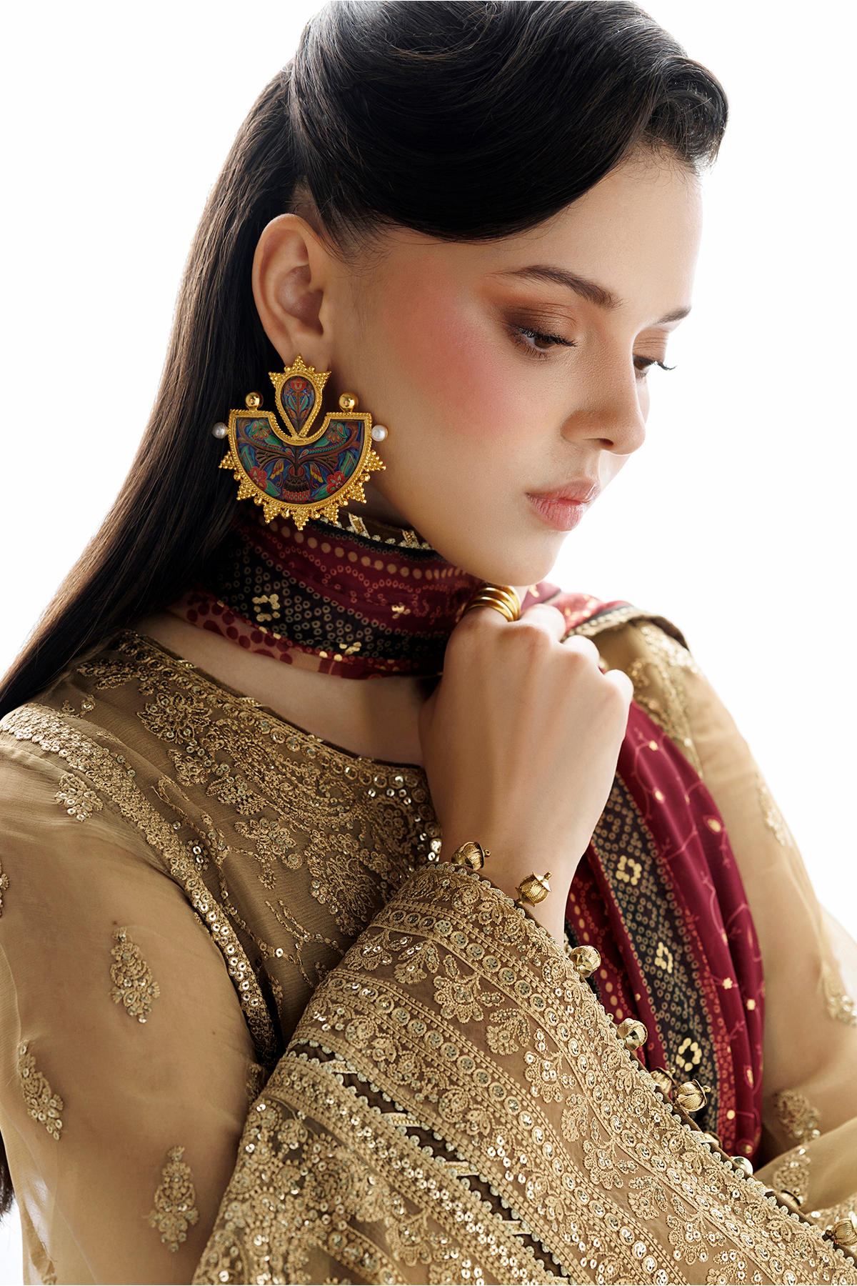 EMBROIDERED CHIFFON UC-3136