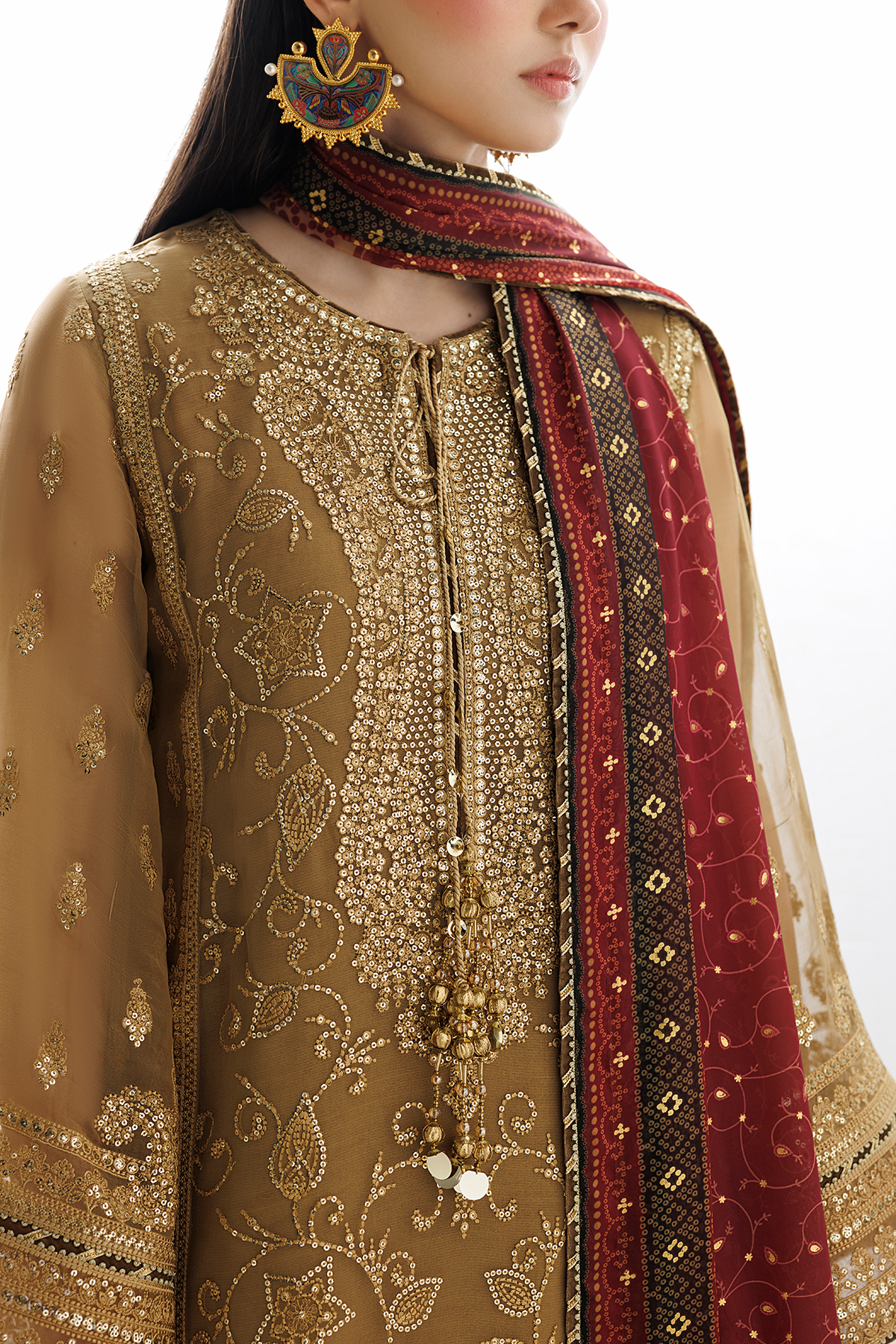 EMBROIDERED CHIFFON UC-3136
