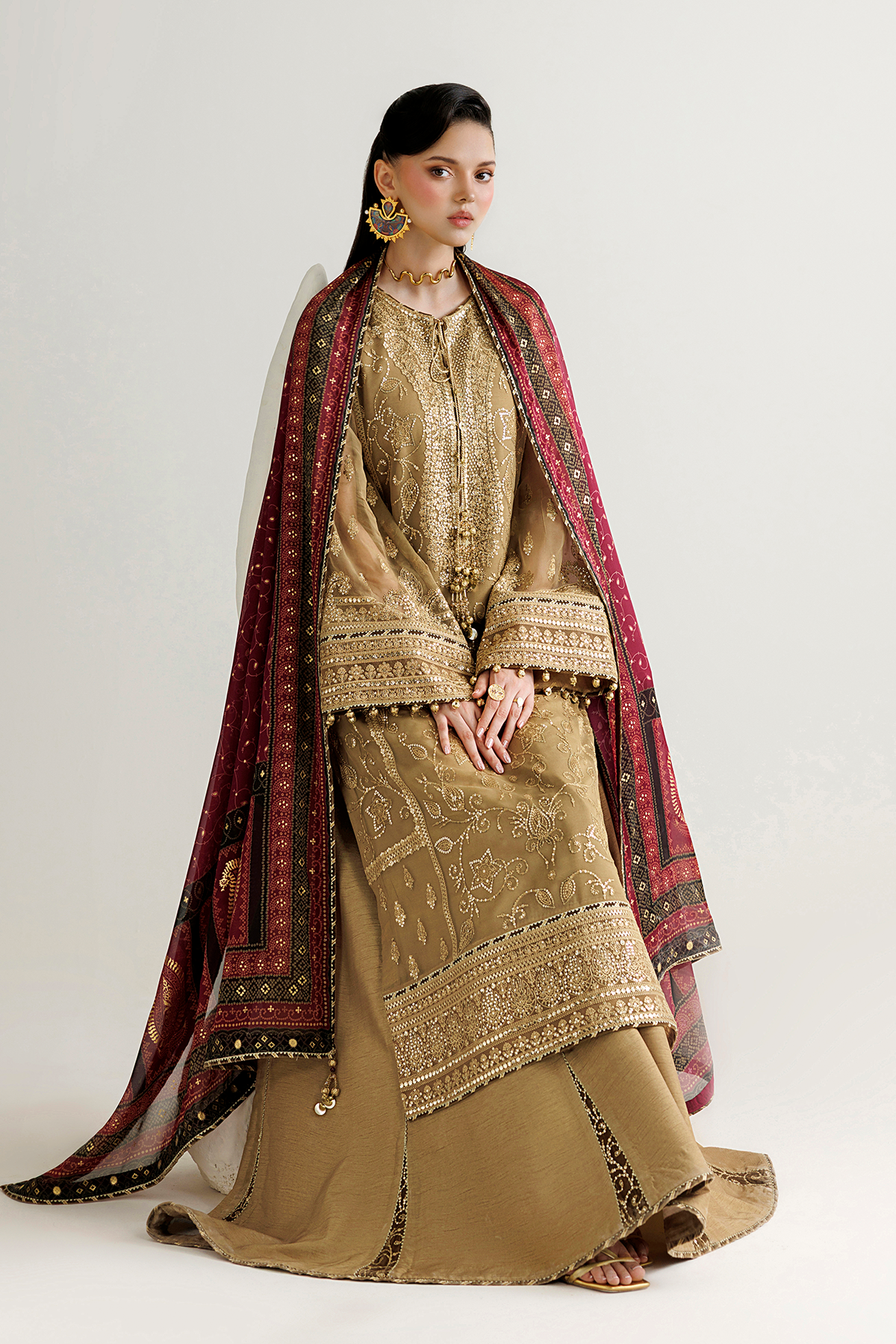 EMBROIDERED CHIFFON UC-3136