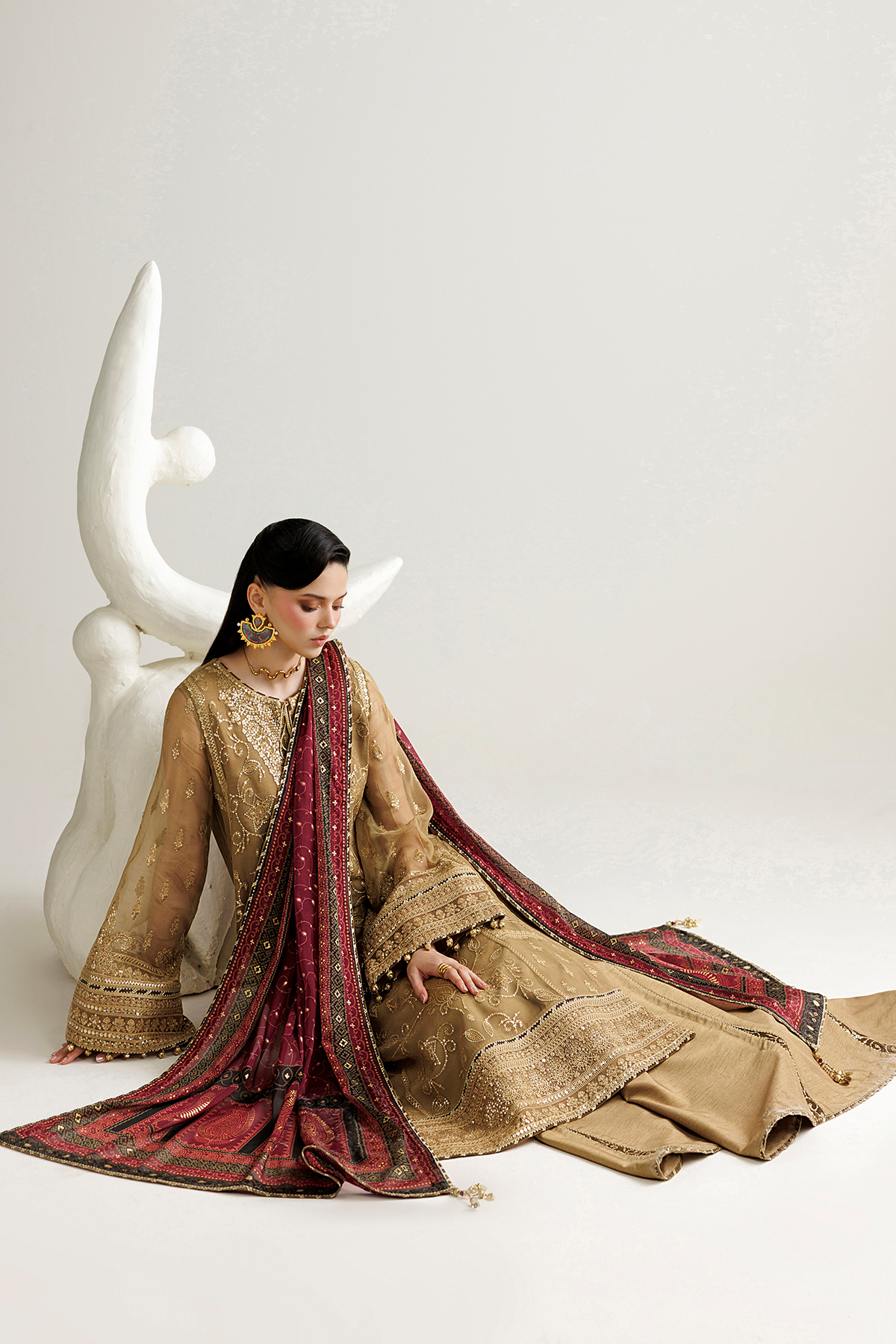 EMBROIDERED CHIFFON UC-3136