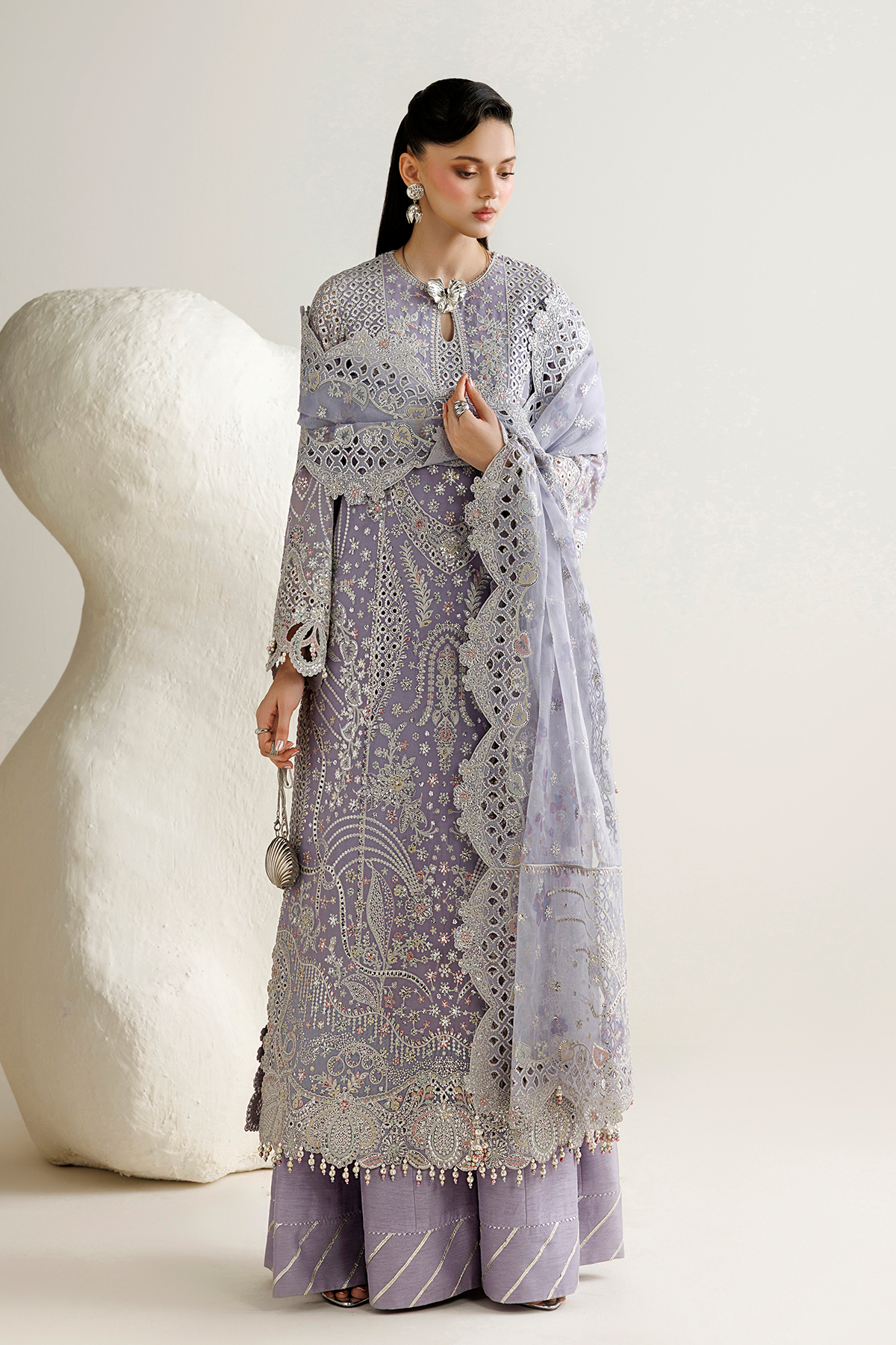 EMBROIDERED CHIFFON UC-3145