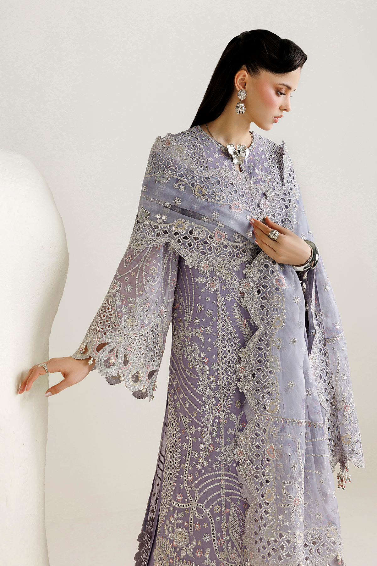 EMBROIDERED CHIFFON UC-3145