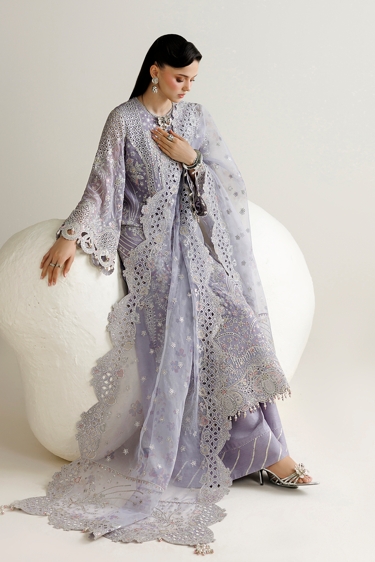 EMBROIDERED CHIFFON UC-3145