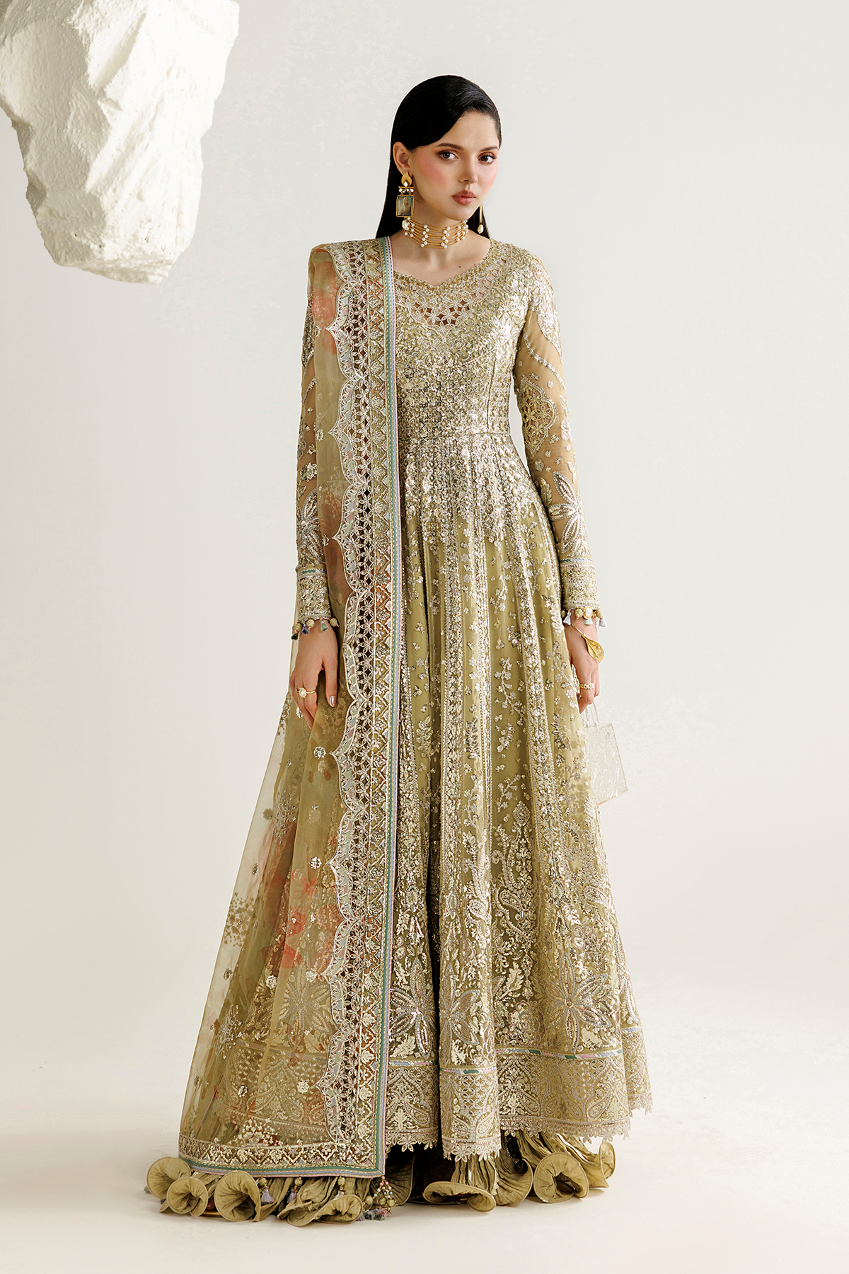 EMBROIDERED CHIFFON UC-3140