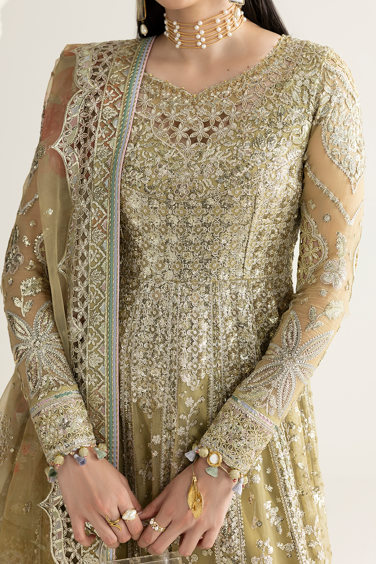 EMBROIDERED CHIFFON UC-3140