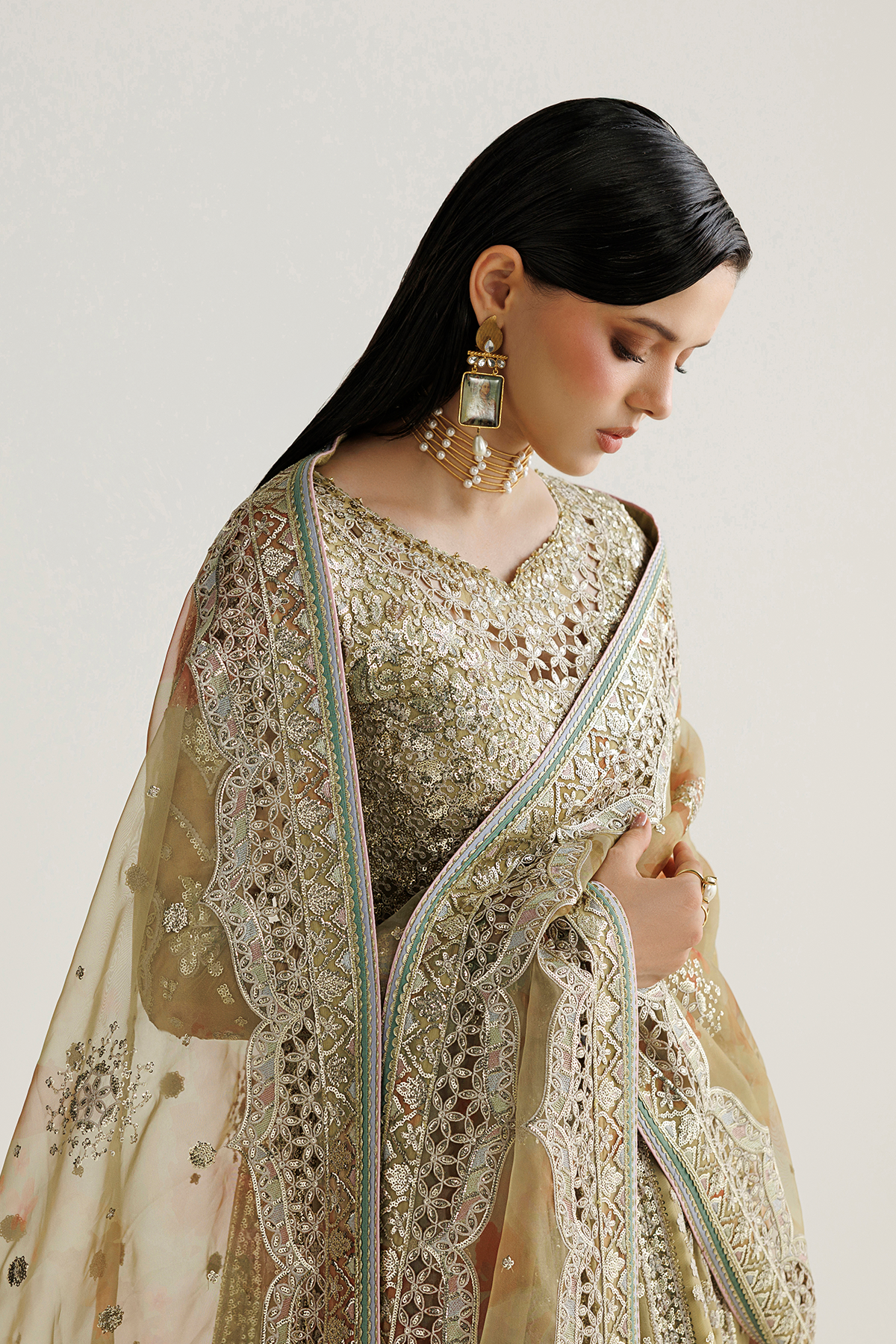 EMBROIDERED CHIFFON UC-3140