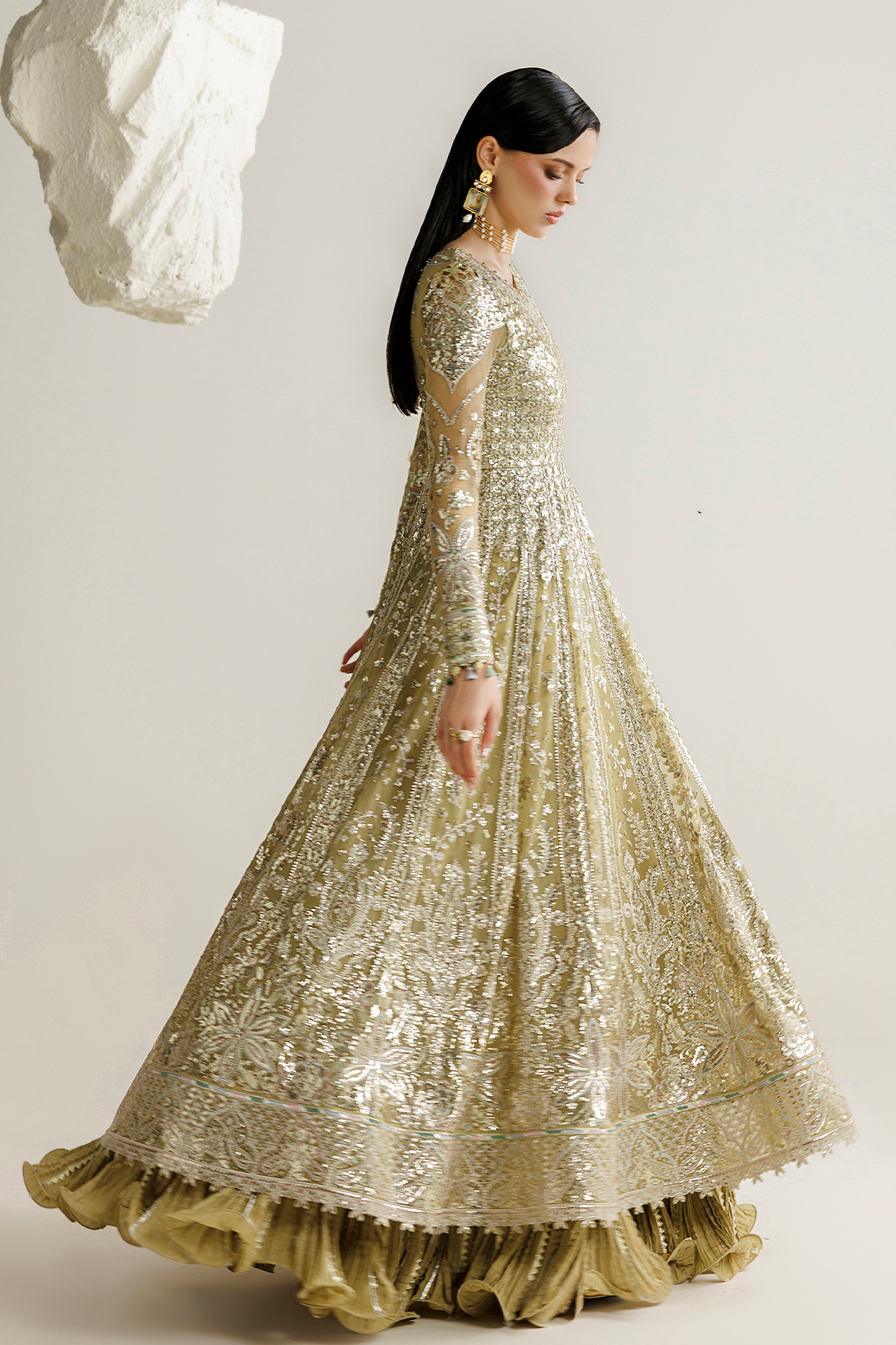 EMBROIDERED CHIFFON UC-3140
