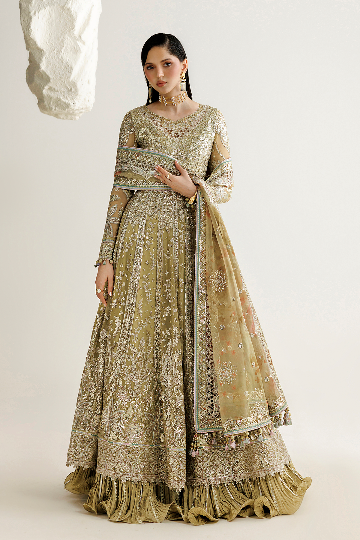 EMBROIDERED CHIFFON UC-3140