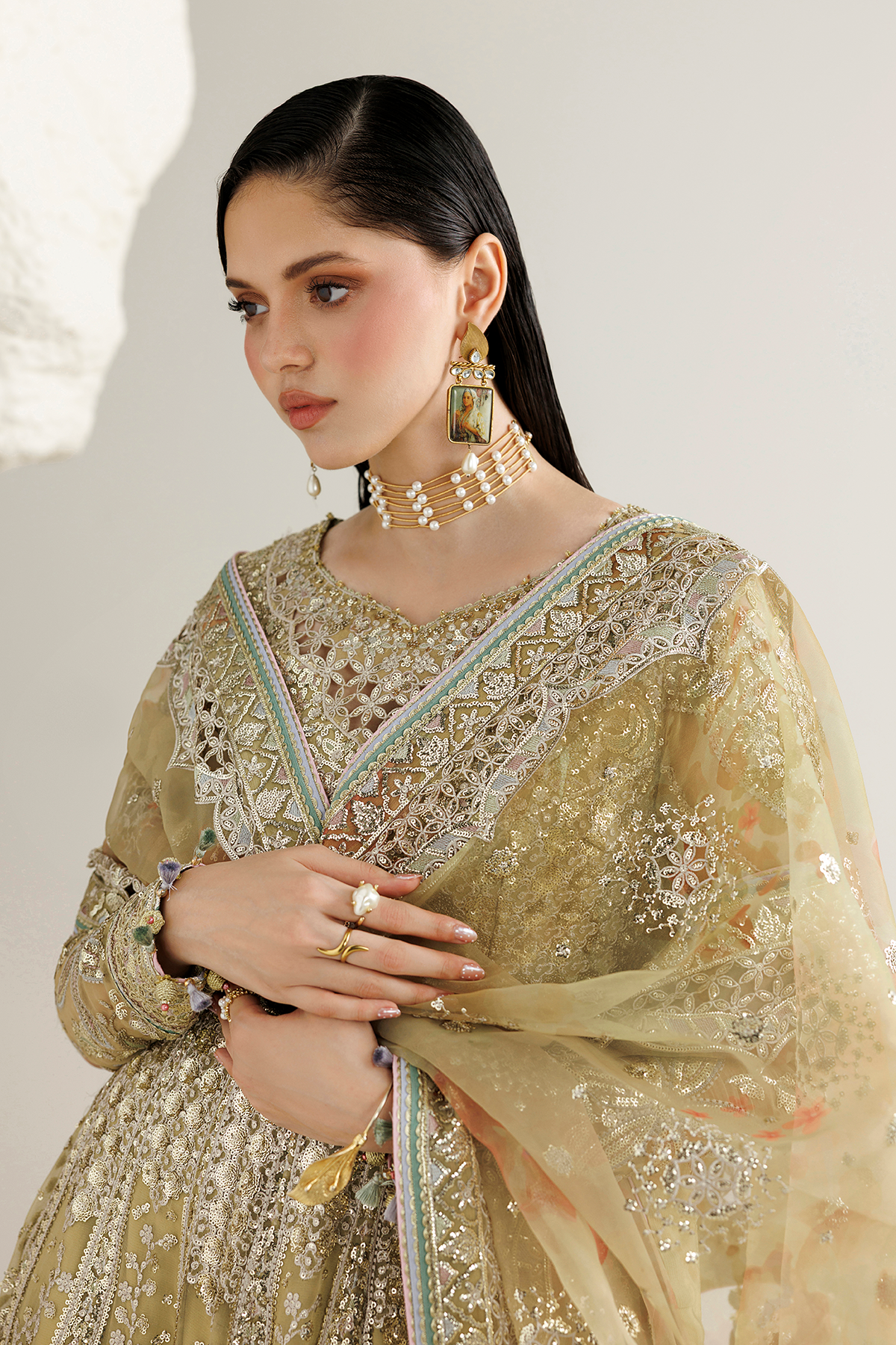 EMBROIDERED CHIFFON UC-3140