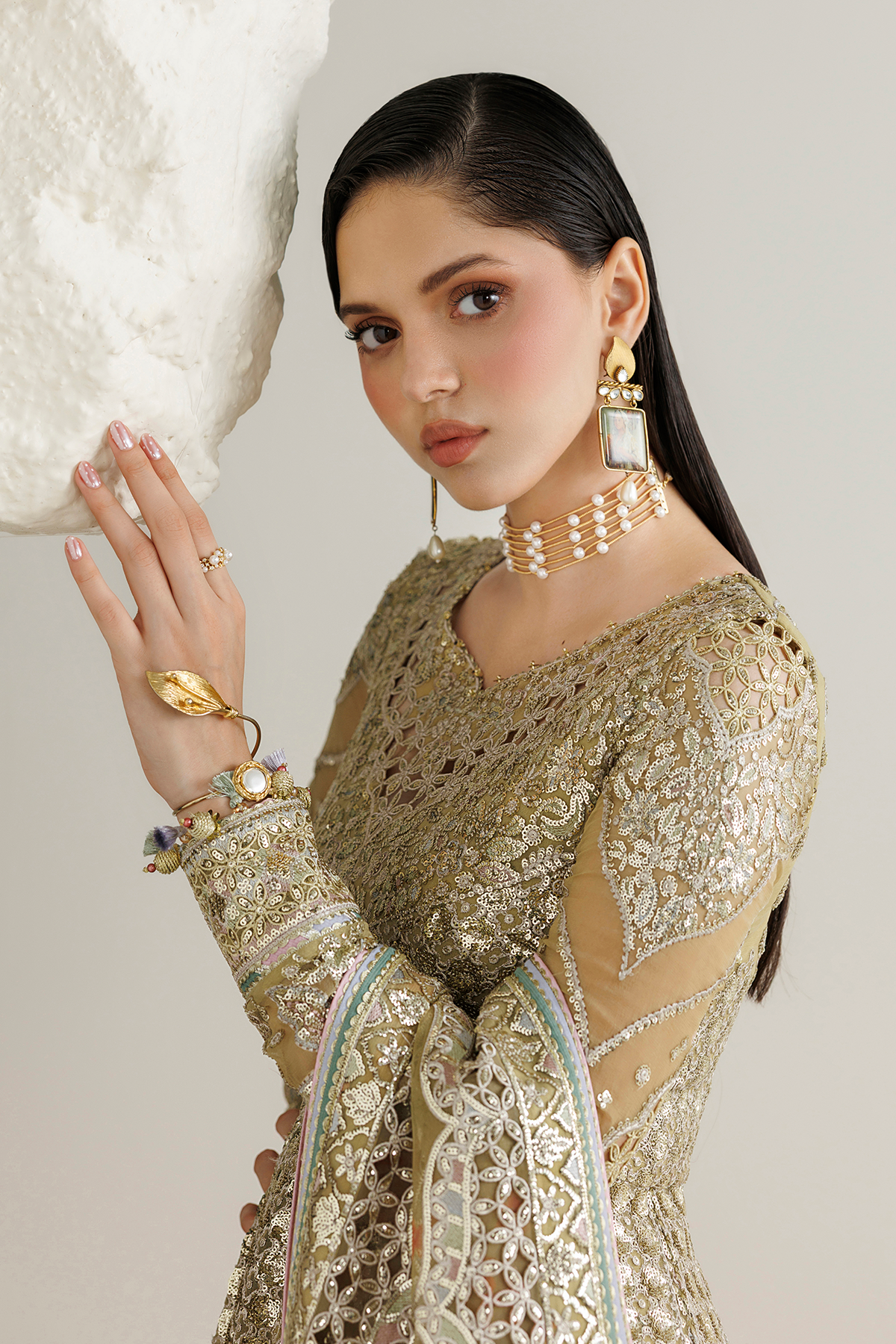 EMBROIDERED CHIFFON UC-3140