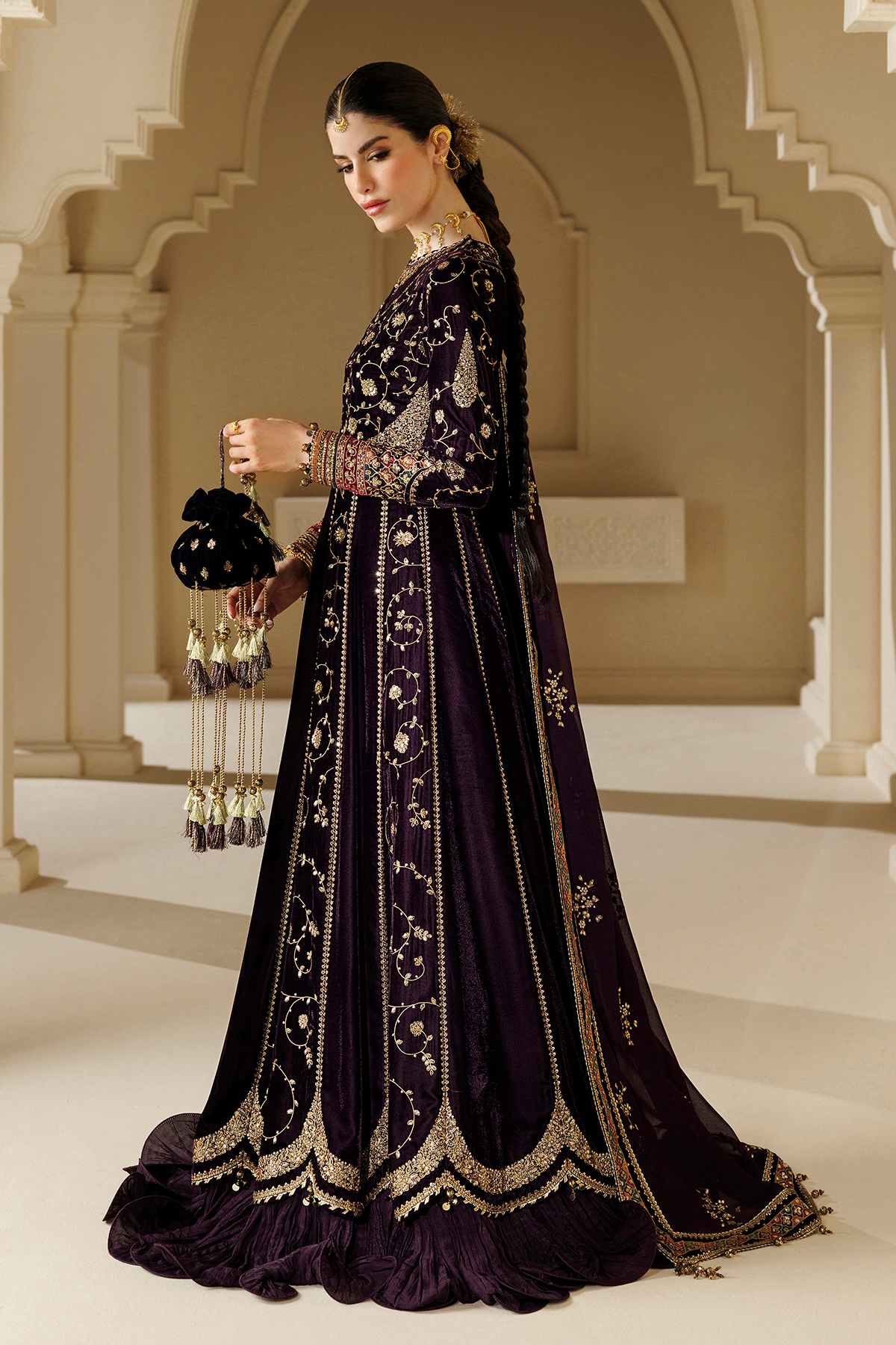 Embroidered Velvet Formal CVF26-D03