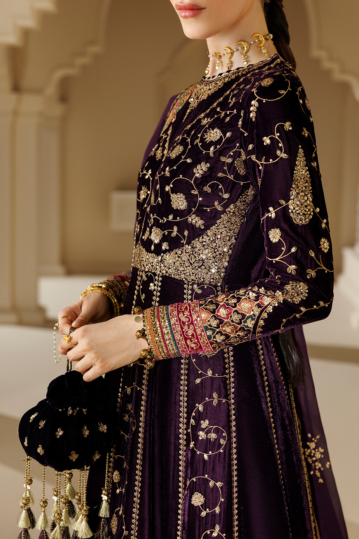 Embroidered Velvet Formal CVF26-D03