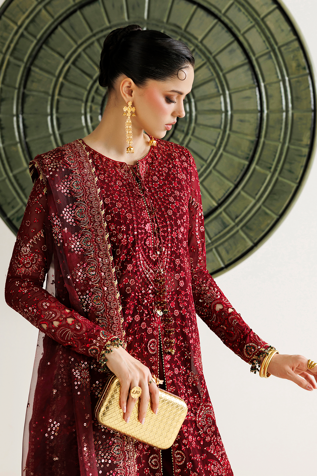 EMBROIDERED CHIFFON UC-3143