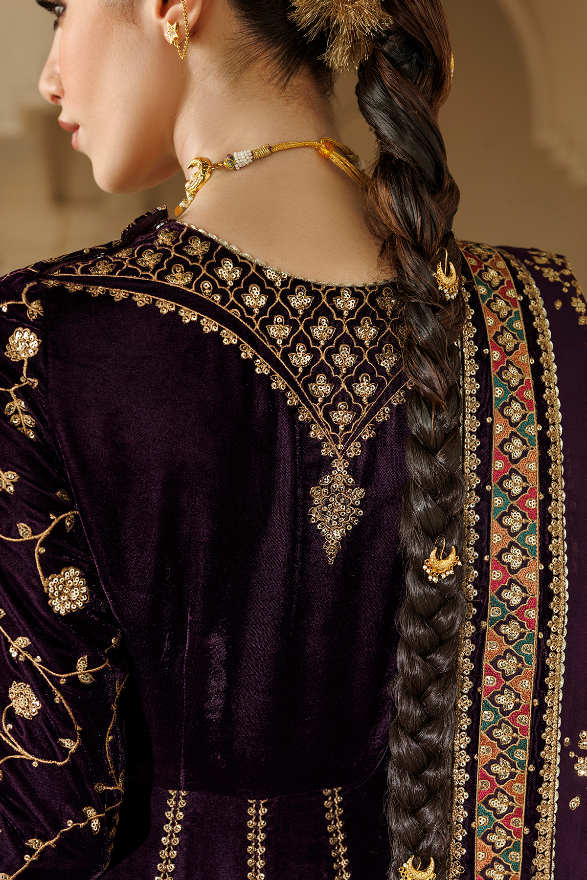 Embroidered Velvet Formal CVF26-D03