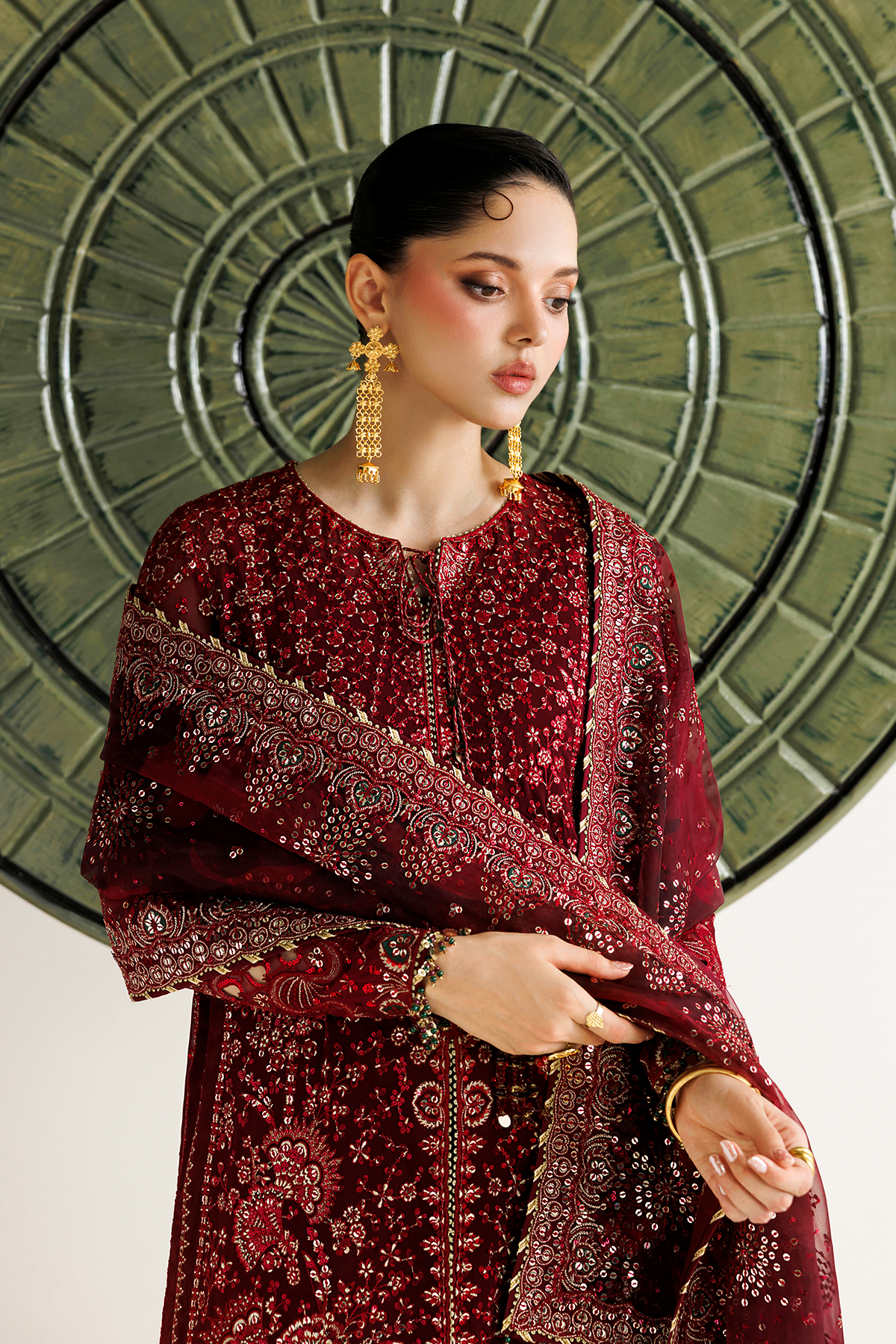 EMBROIDERED CHIFFON UC-3143