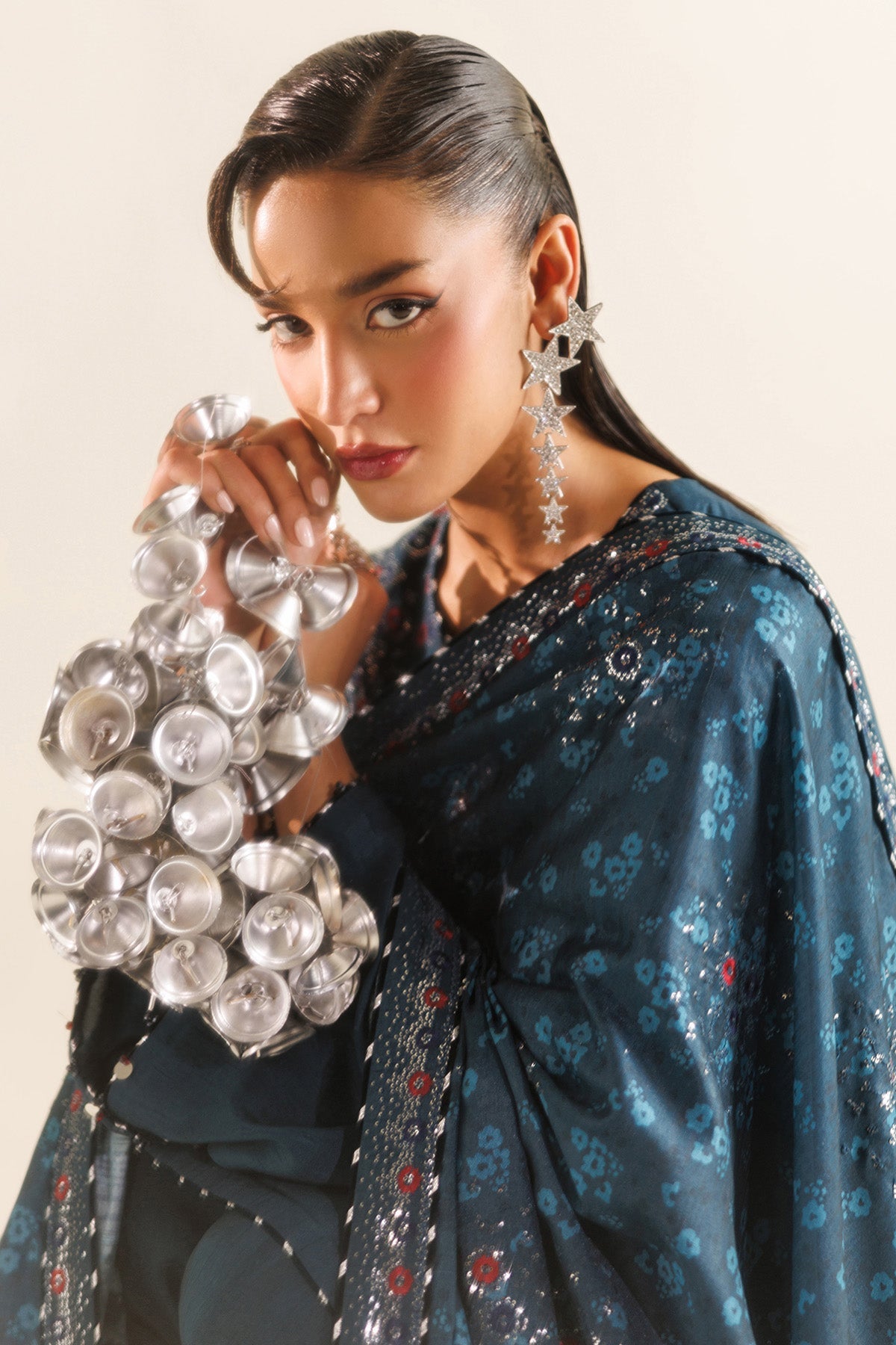 Embroidered Raw Silk UR-7062