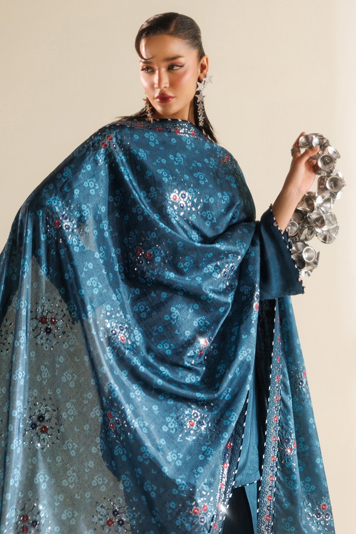 Embroidered Raw Silk UR-7062