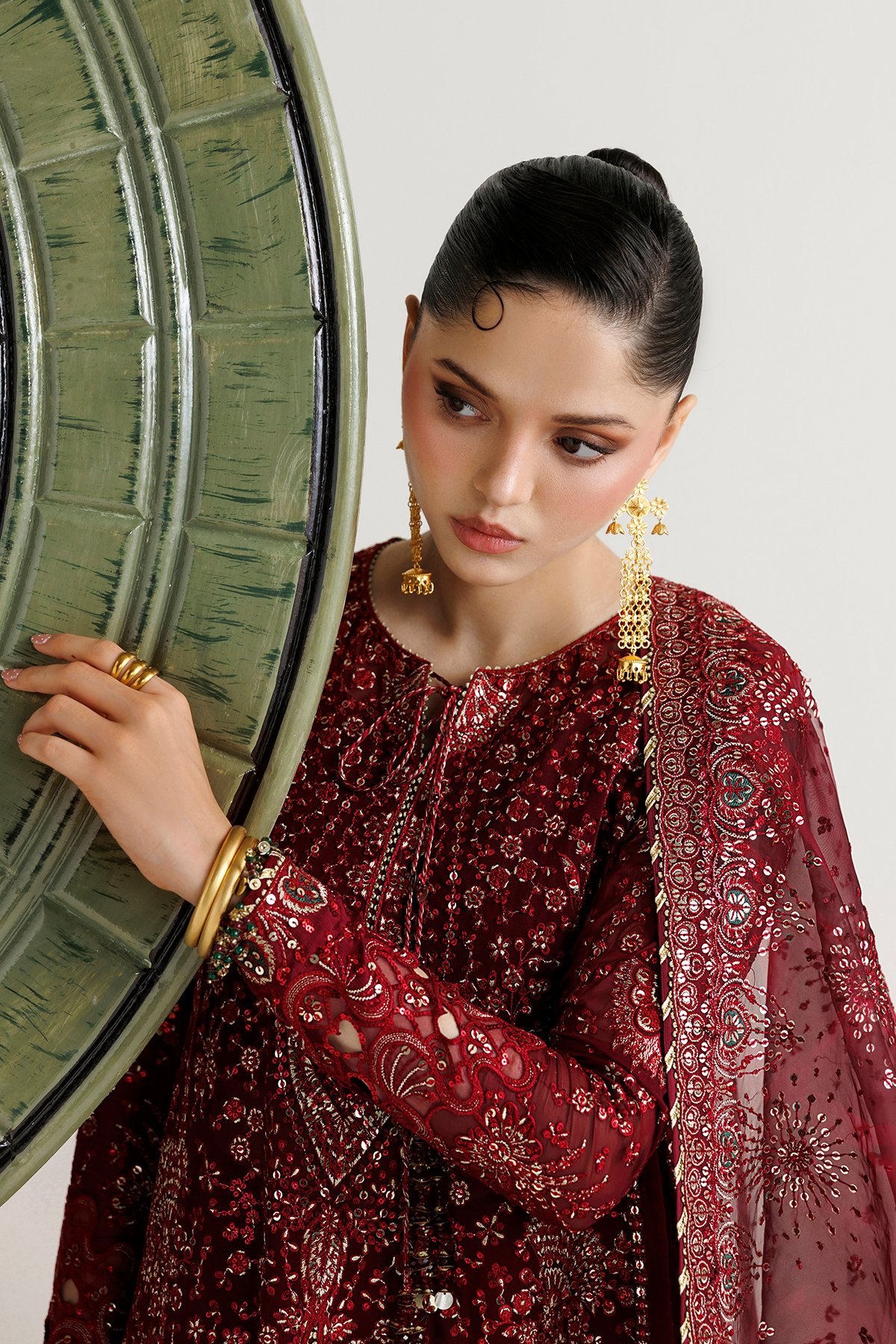 EMBROIDERED CHIFFON UC-3143