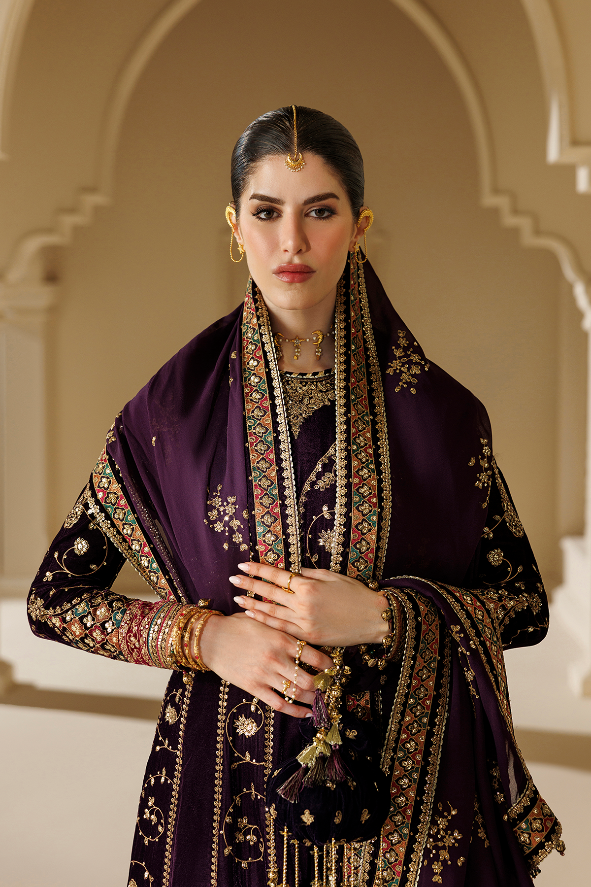 Embroidered Velvet Formal CVF26-D03