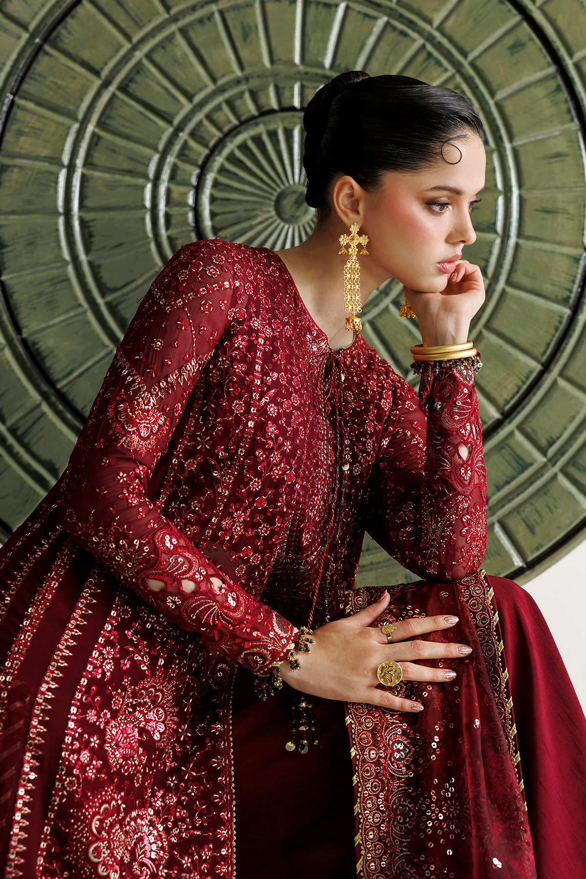 EMBROIDERED CHIFFON UC-3143