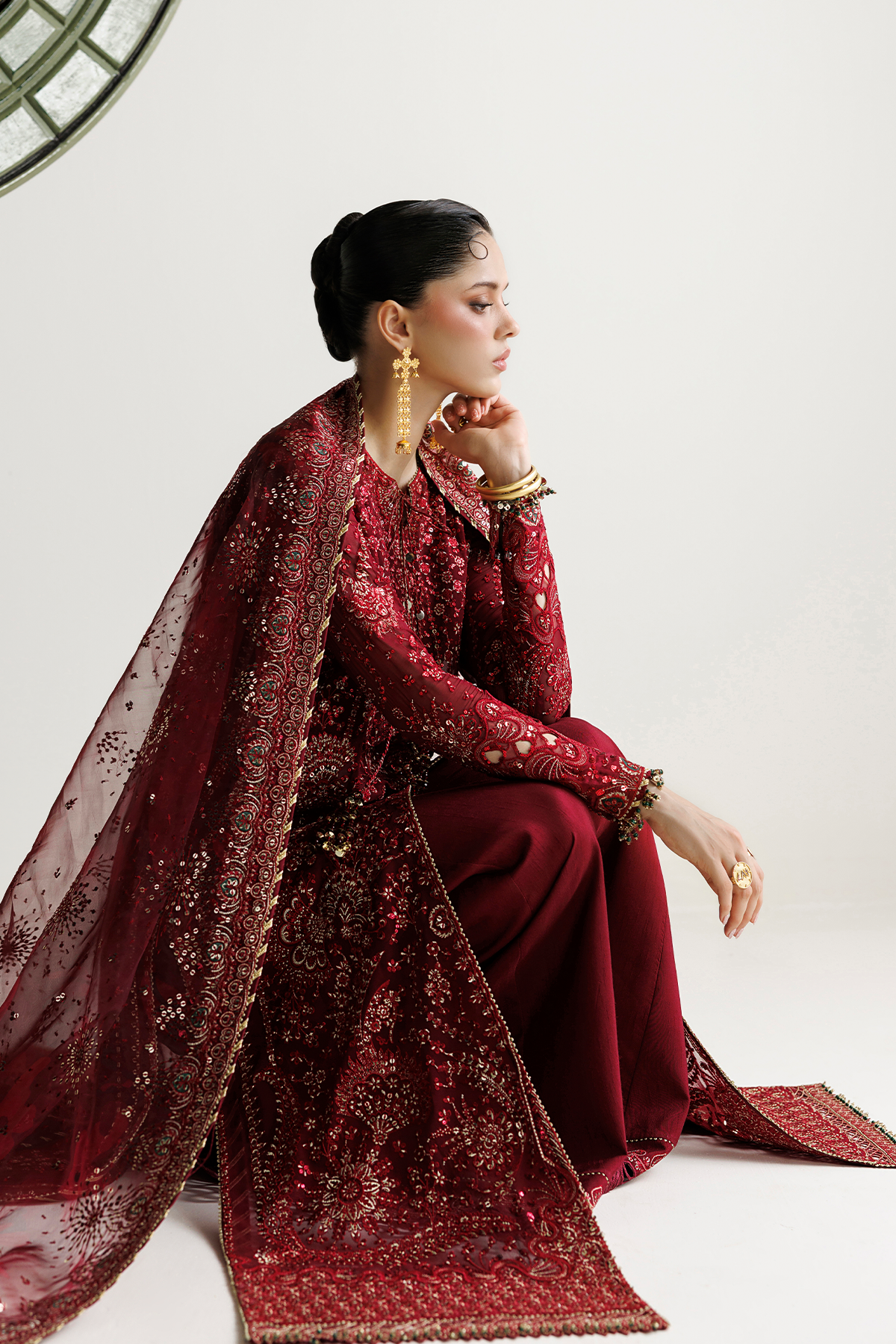 EMBROIDERED CHIFFON UC-3143