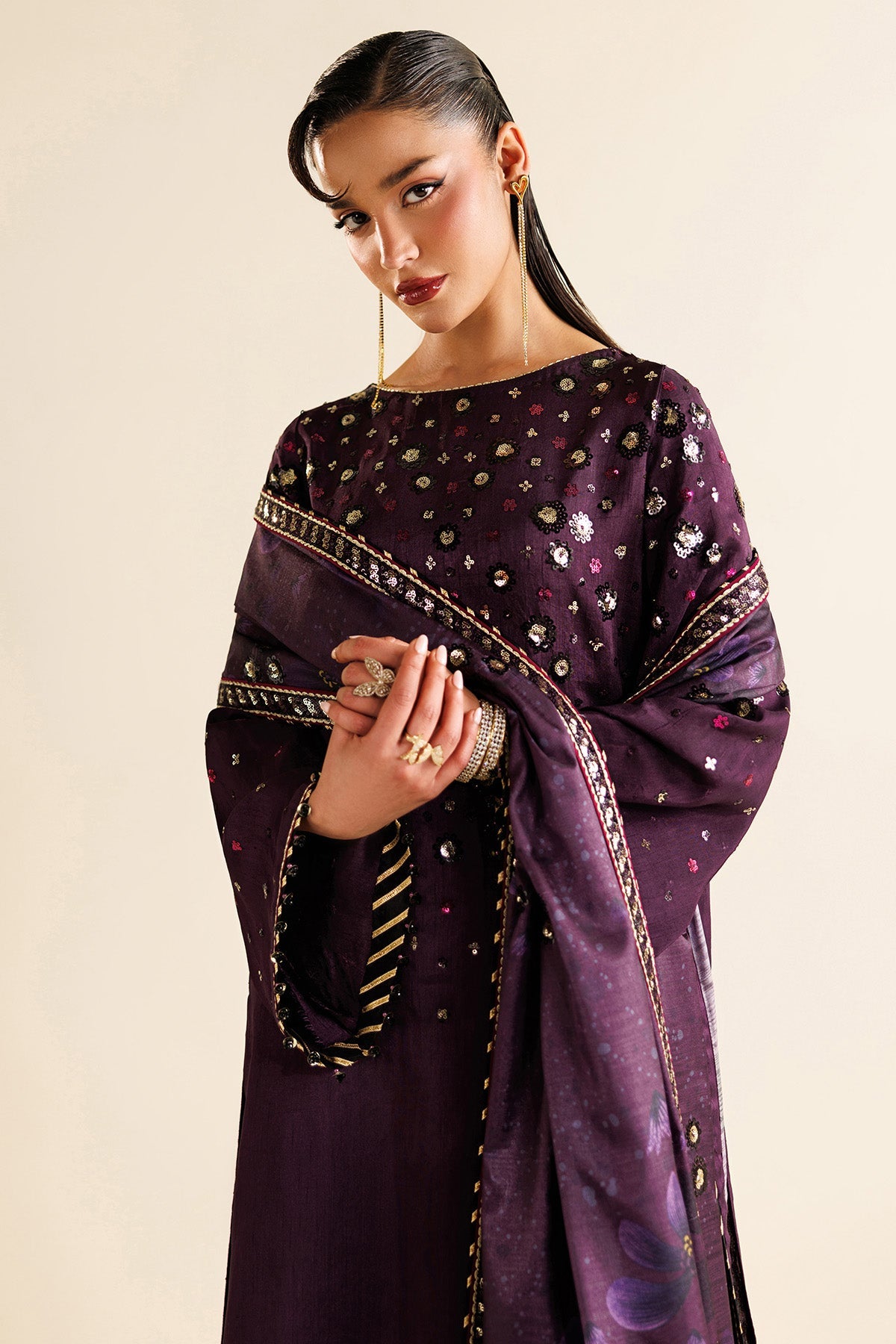 Embroidered Raw Silk UR-7063