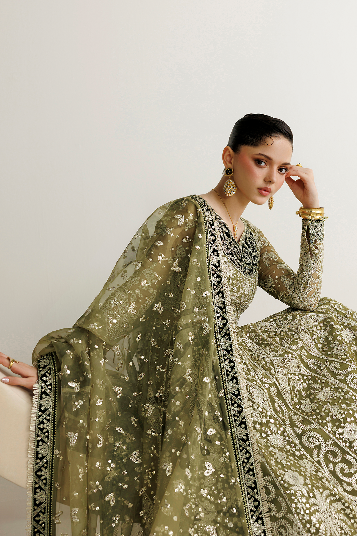 EMBROIDERED CHIFFON UC-3141