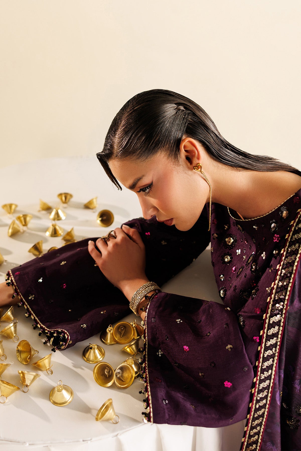 Embroidered Raw Silk UR-7063