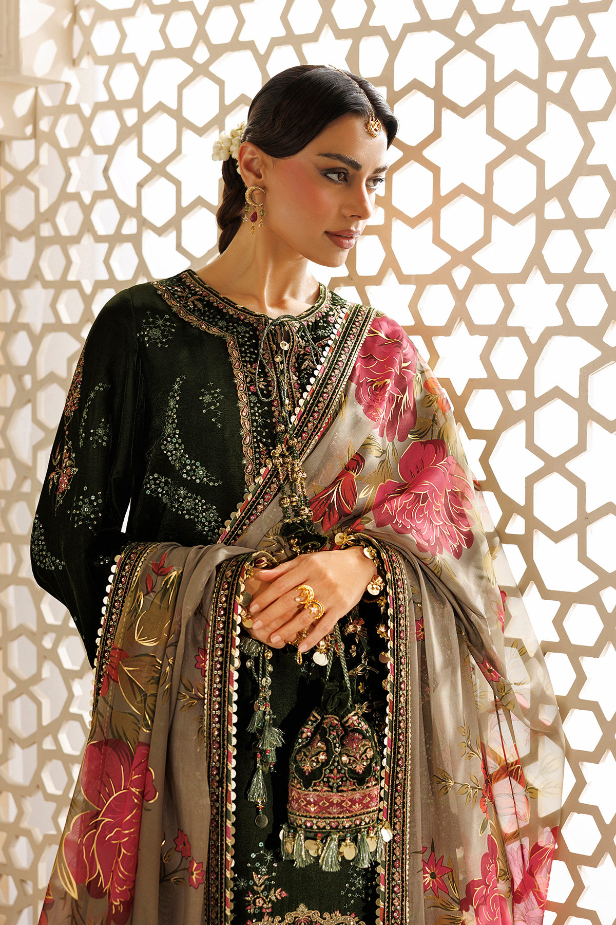 Embroidered Velvet Formal VF-2043