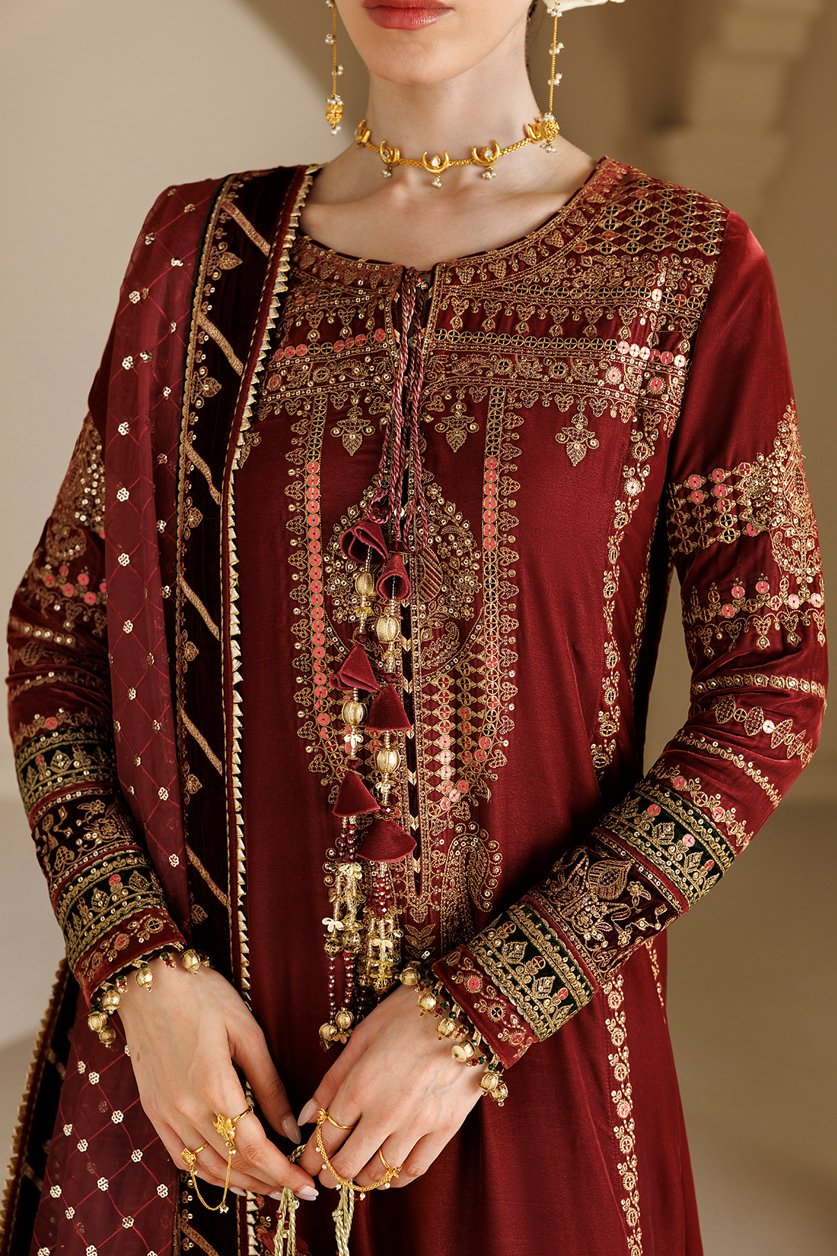 Embroidered Velvet Formal CVF26-D10