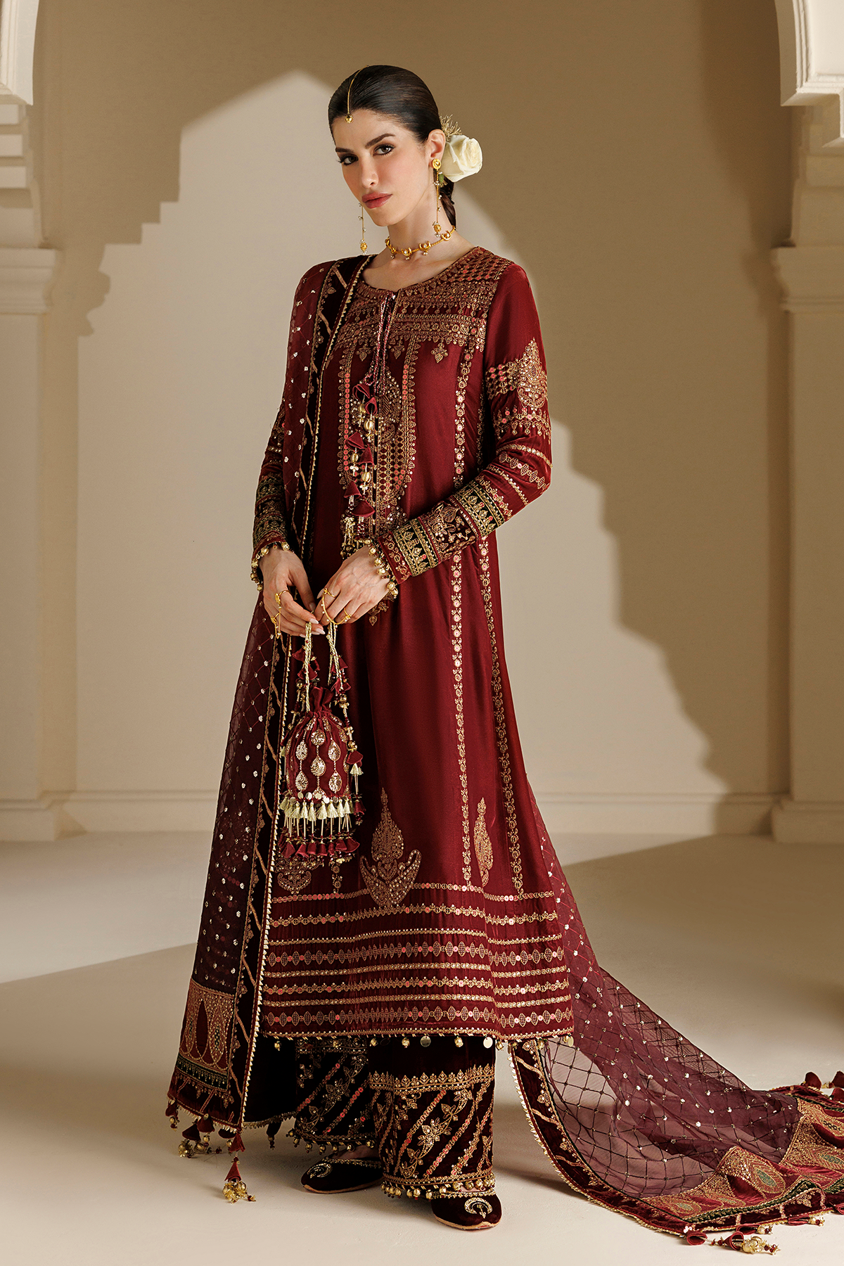 Embroidered Velvet Formal CVF26-D10