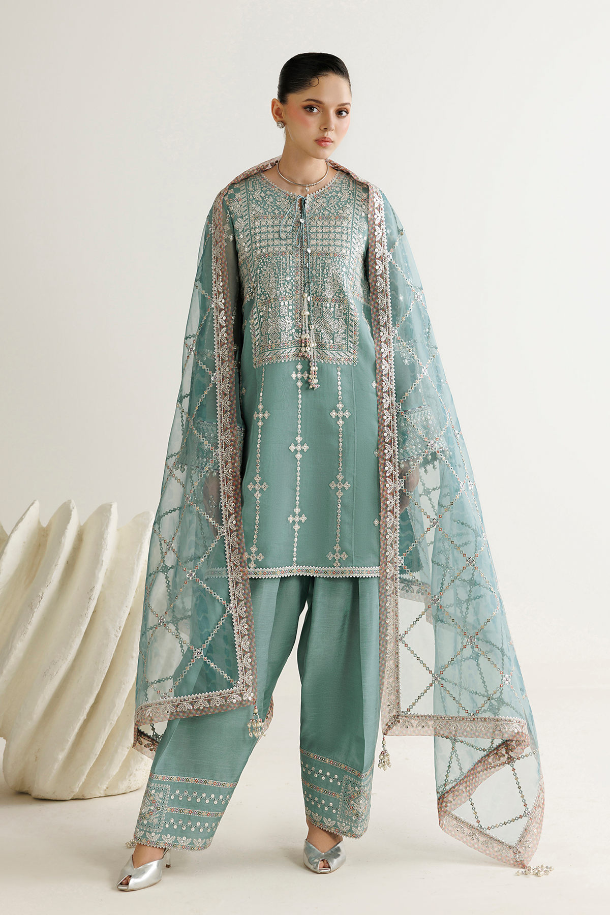 EMBROIDERED CHIFFON UC-3138