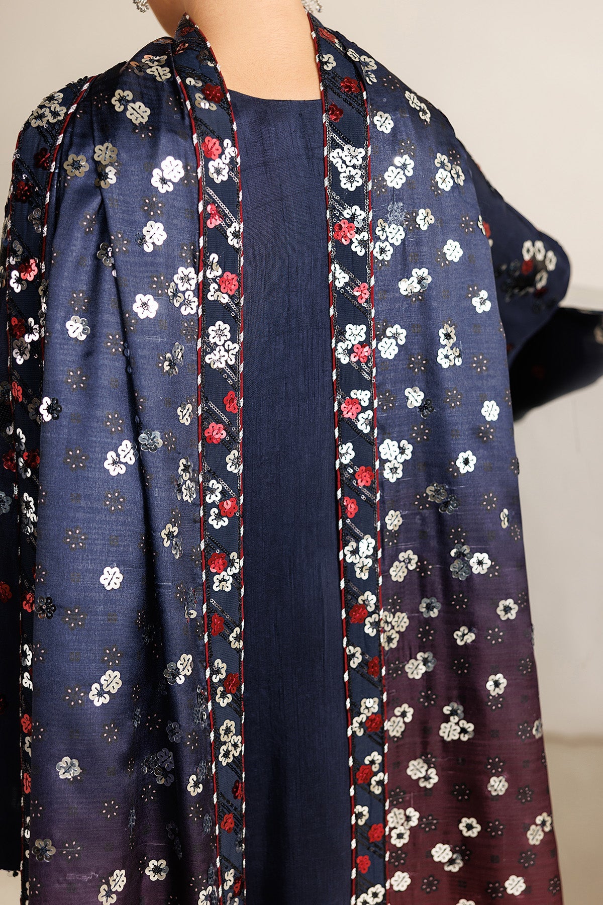 Embroidered Raw Silk UR-7064