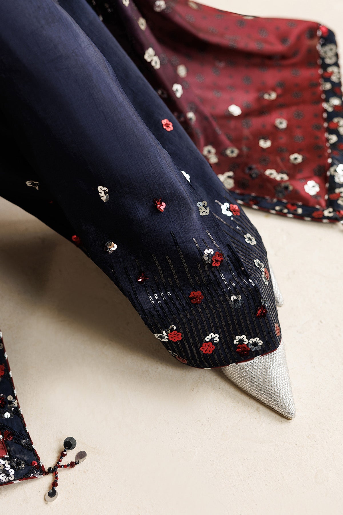 Embroidered Raw Silk UR-7064