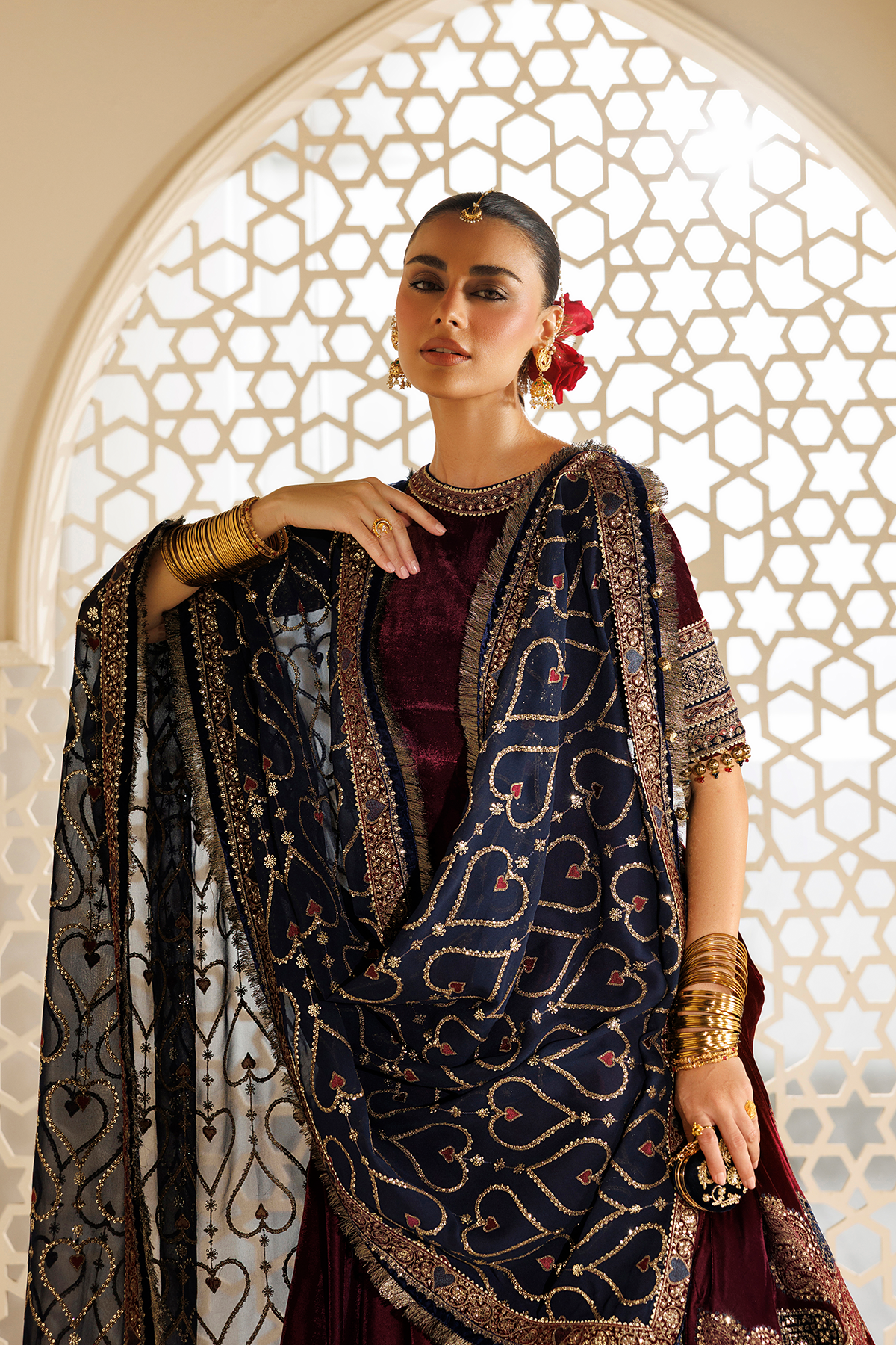 Embroidered Velvet Formal CVF26-D04