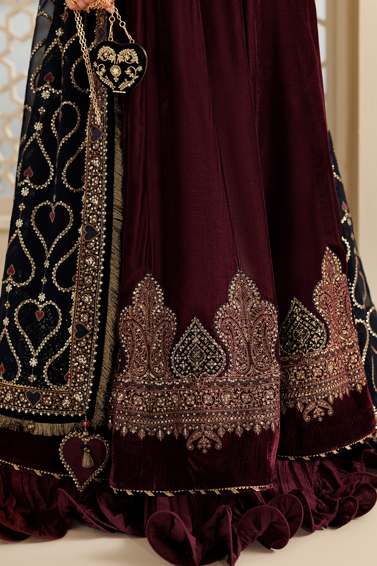 Embroidered Velvet Formal CVF26-D04