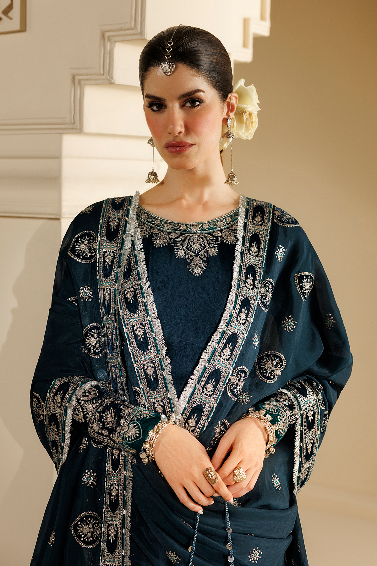 Embroidered Velvet Formal CVF26-D09