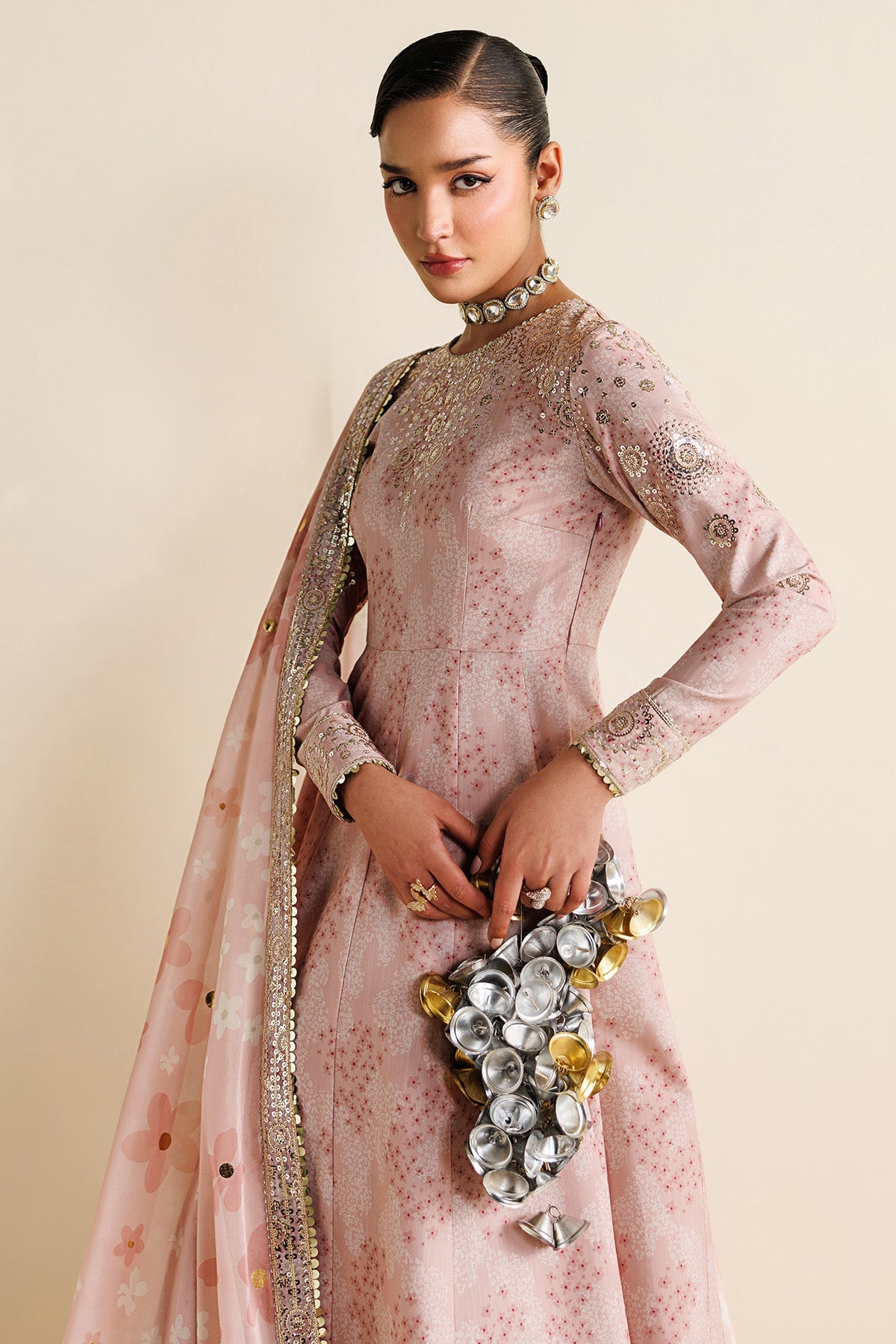 Embroidered Raw Silk UR-7067