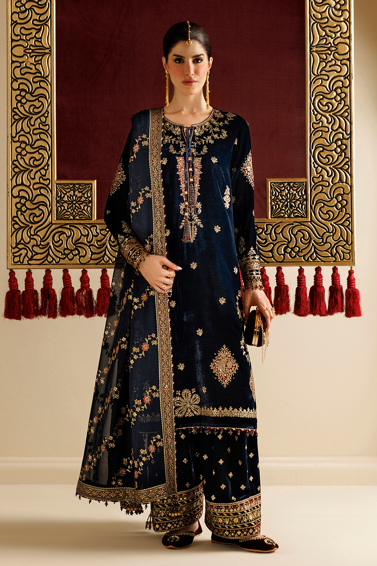 Embroidered Velvet Formal CVF26-D11