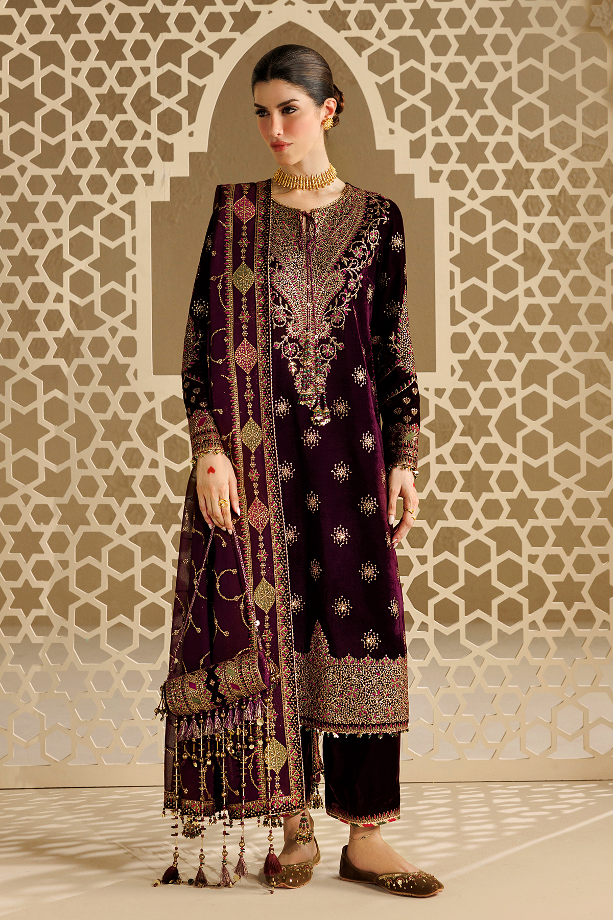Embroidered Velvet Formal CVF26-D08