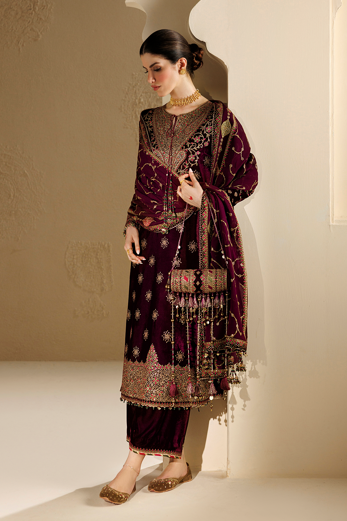 Embroidered Velvet Formal CVF26-D08