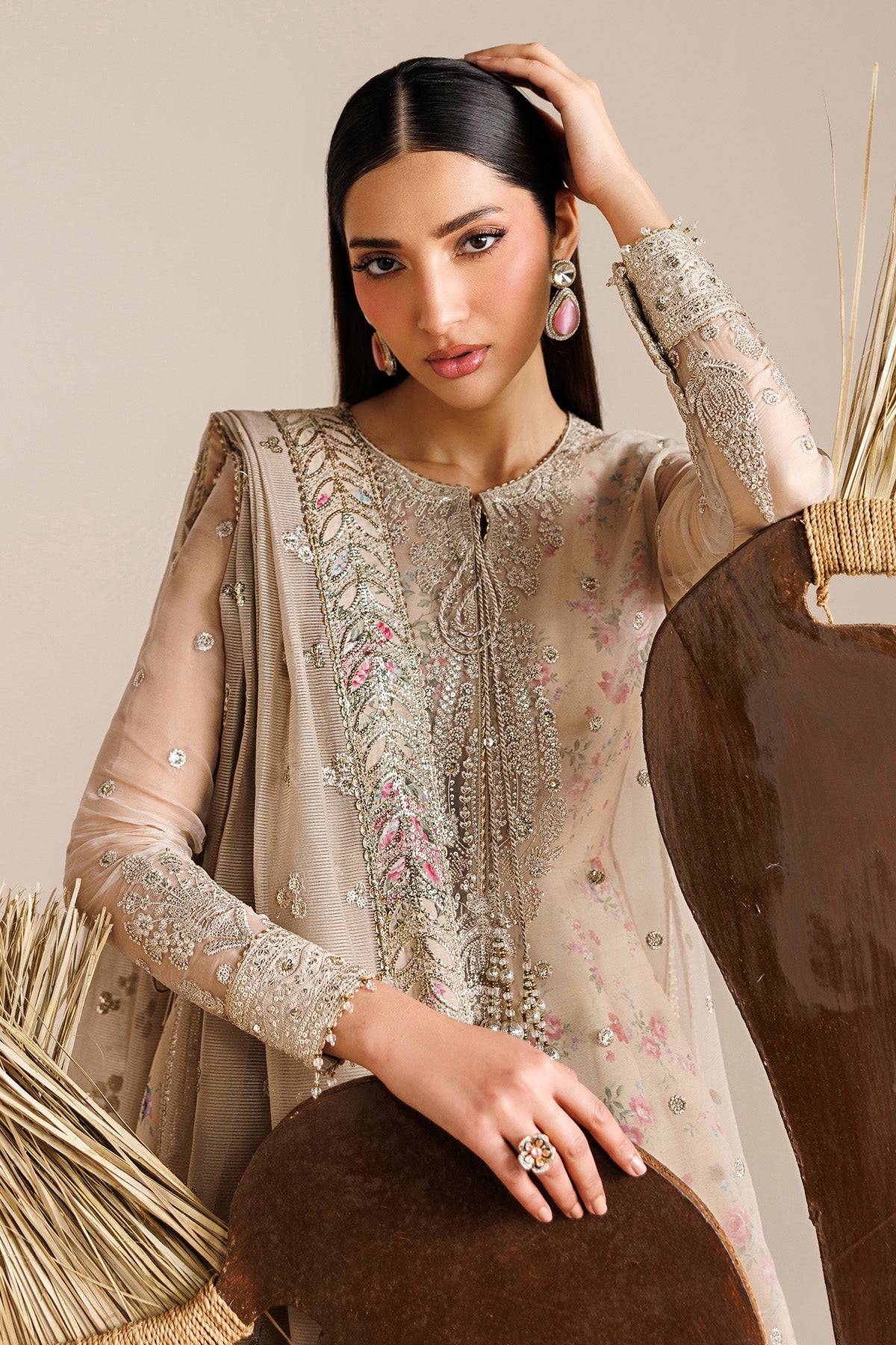 EMBROIDERED CHIFFON UC-3117