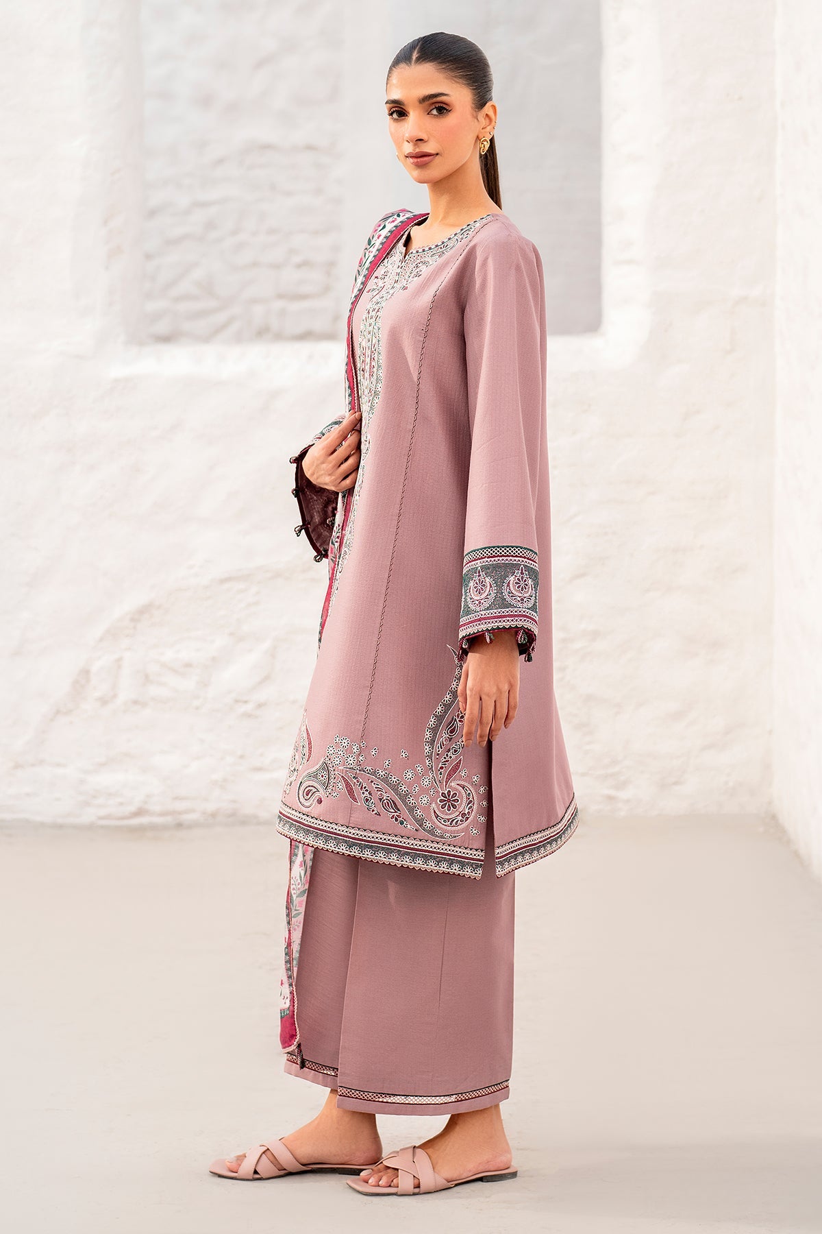 EMBROIDERED DOBBY LAWN RTW-1189
