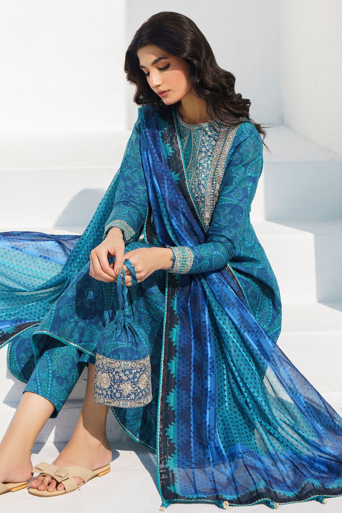 EMBROIDERED LAWN RTW-1308