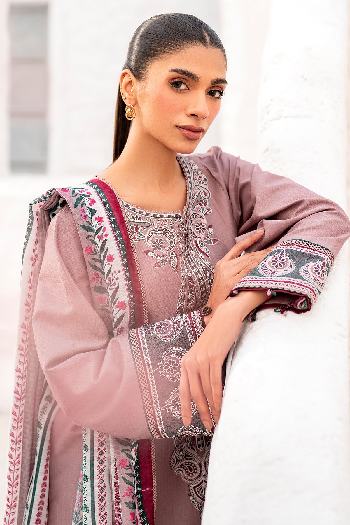 EMBROIDERED DOBBY LAWN RTW-1189