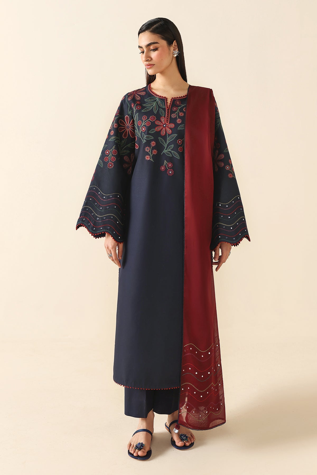 EMBROIDERED LAWN RTW-9341