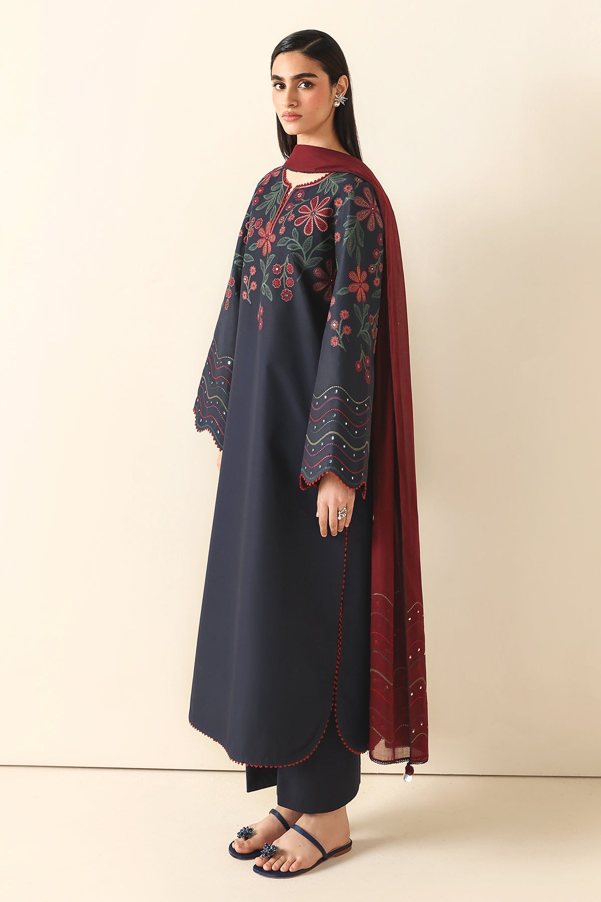 EMBROIDERED LAWN RTW-9341