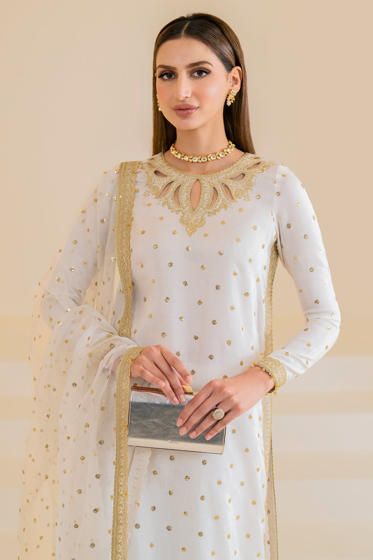 EMBROIDERED Raw Silk UR-7020