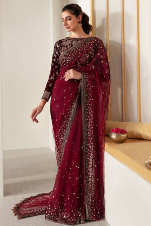 Tehzeeb Luxury 2 Pcs Velvet Embroidered Dress