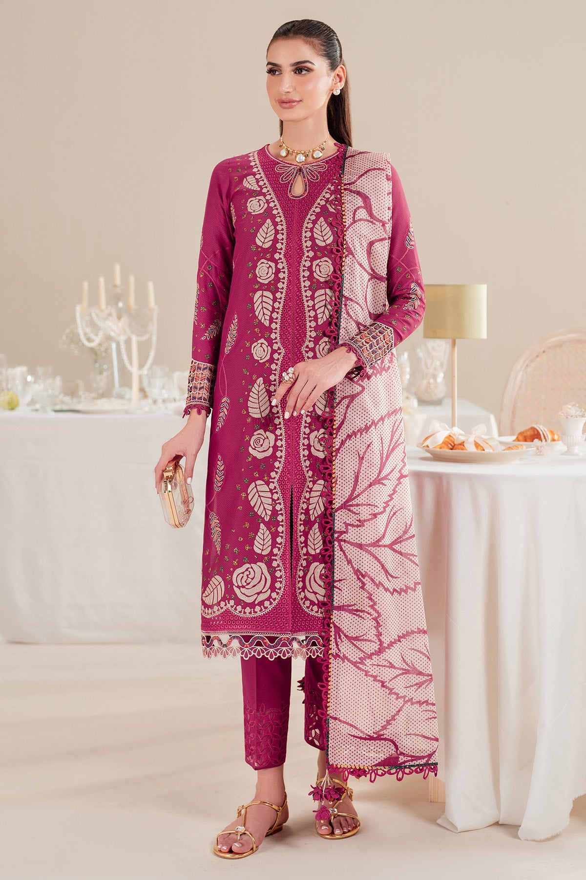EMBROIDERED DOBBY LAWN IL'25-D05